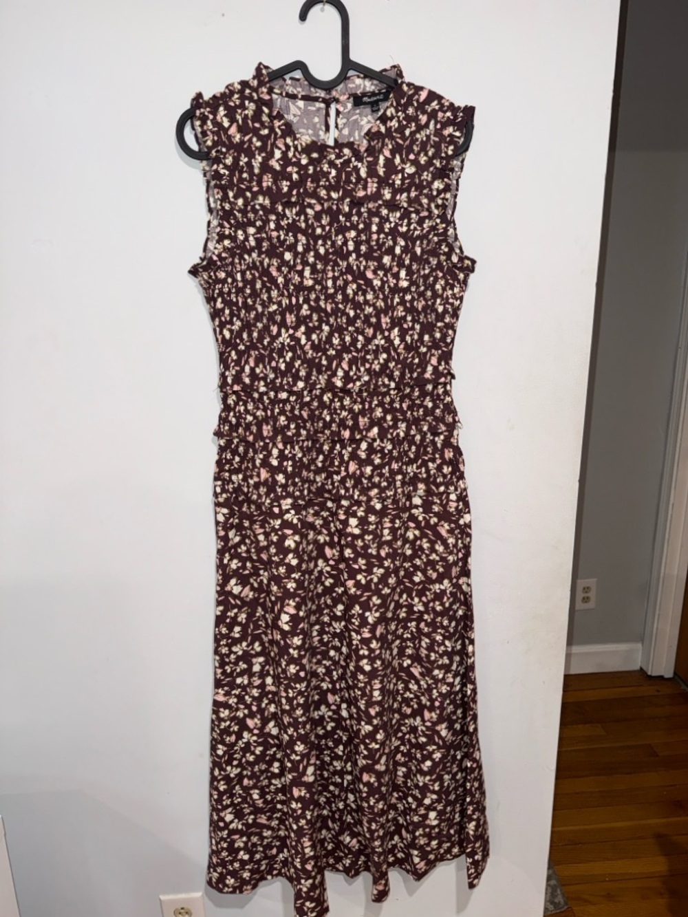 Madewell Sleeveless Brown Floral Midi Dress - Picture 14 of 15